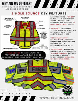 Fire Ninja Red Fire Public Safety Vest, Six-Point Breakaway