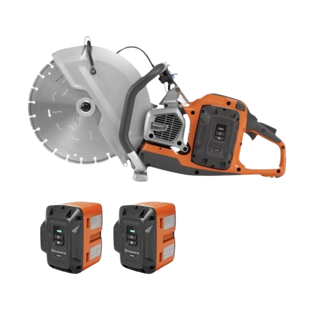 K1 PACE Power Cutter, 14" Diamond Blade and (2) B750X Batteries