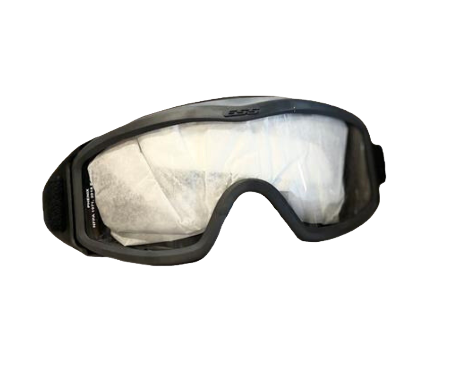 TL2 Helmet, Eye Protection: ESS Firepro goggle with long strap, Suspension: Ratchet with black 8'' d