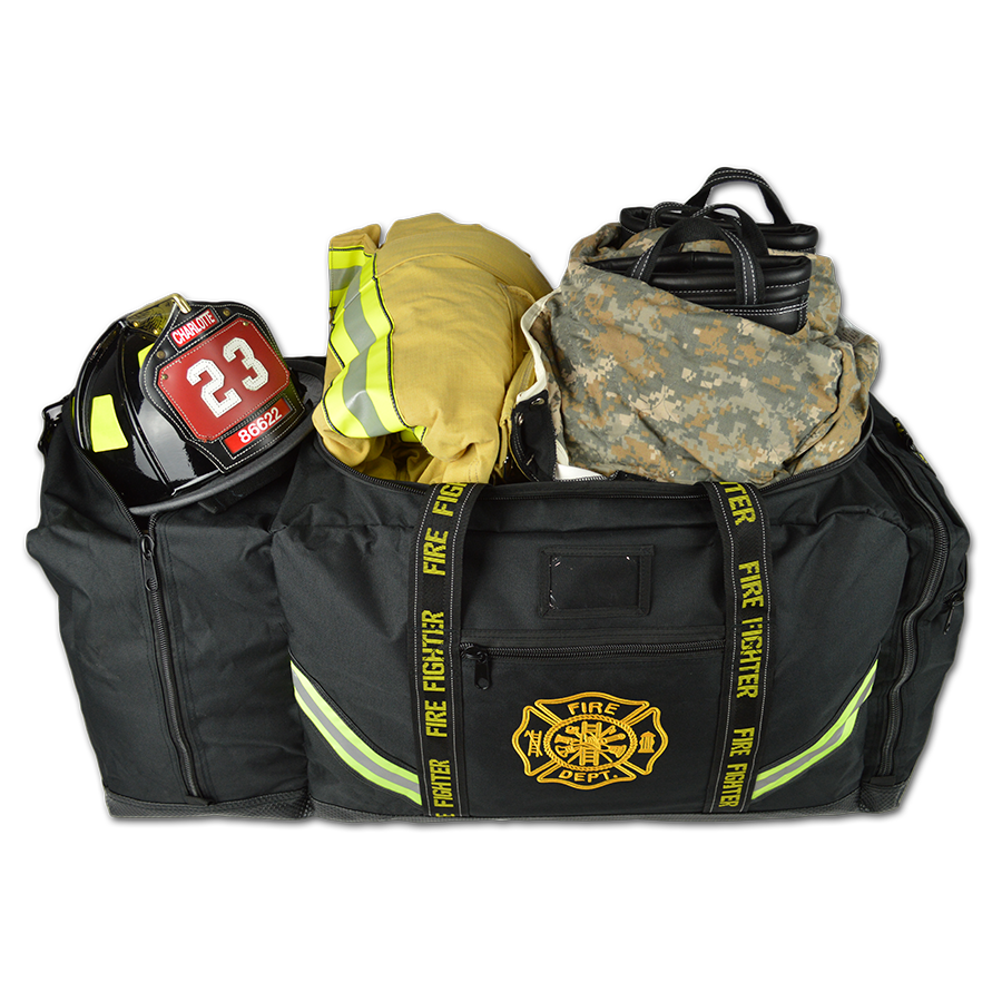 LP, LXFB10, Premium 3XL Turnout Gear Bag w/ Helmet Compartment, Jumpsuit Com-partm