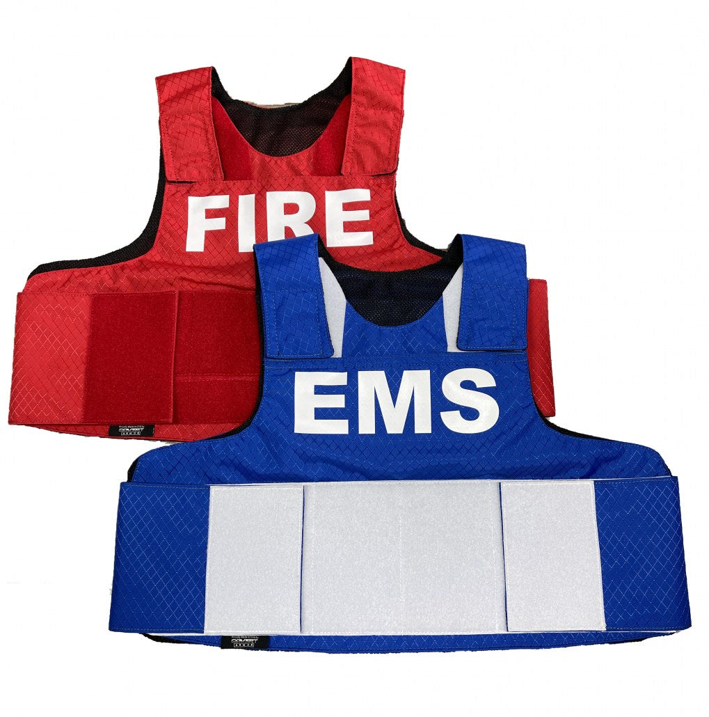 Manufacturer reference showing a red FIRE carrier and a blue EMS carrier on the C5 product page