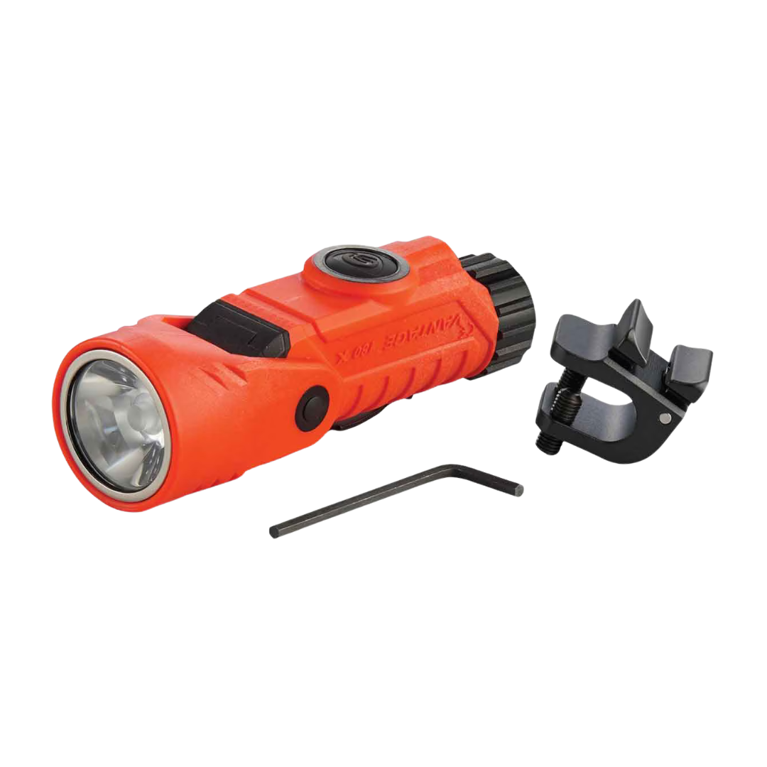 Streamlight, 88911, Vantage 180 X USB - Includes SL-B26 battery pack, helmet bracket - Box - Orange