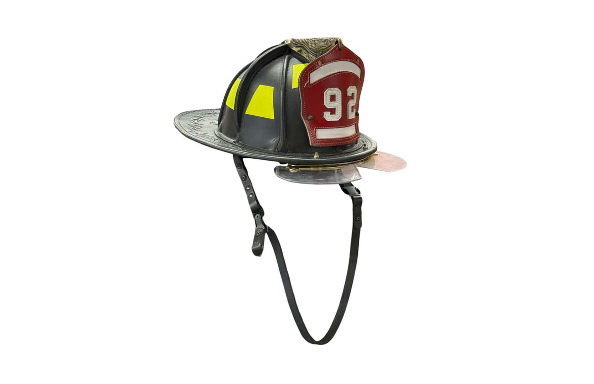 Boston Leather 9131-1-BLK Helmet Strap - Helmet shown for fit; strap only.