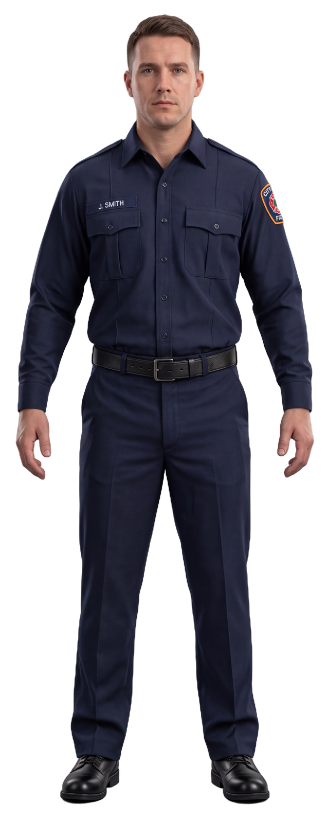 Firefighter in station wear
