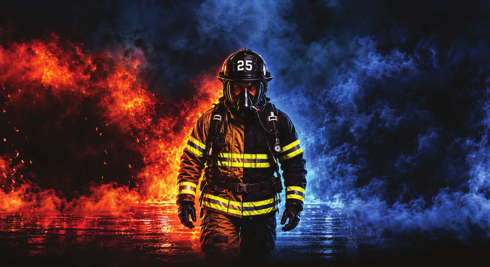 Delta Deluxe firefighter campaign artwork
